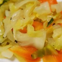 Sautéed Vegetable · Sauteed Cabbage, carrots and Onions lightly seasoned