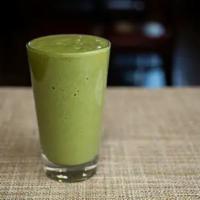Green Smoothie* · Persian cucumbers, Barlean's green powder, avocado, honey, ice