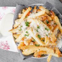 Truffle Parmesan Fries · shoestring fries, triple fried, chipotle aioli