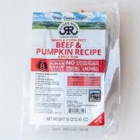 Raised Right Chicken & Pumpkin 1# · A complete and balanced cooked dog food with organic ingredients and no synthetic vitamins.