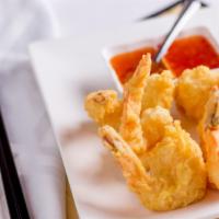 08- Shrimp tempura · Crispy shrimp served with plum sauce