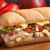 Club Sandwich · Choice of turkey, chicken or ham with bacon, red onions, three cheeses, lettuce,tomatoes and...