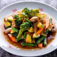 Mix Vegetables · Fresh vegetables- broccoli, carrot, mushroom, green beans, onions, zucchini wok with garlic ...