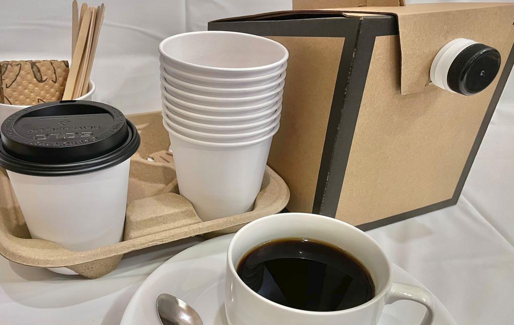 Coffee Traveler (96 oz) · It comes with half & half, creamers, brown sugar and zero calories sugar packs...etc, unless with special instructions.