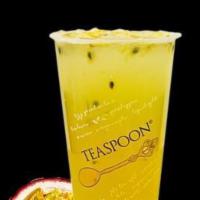 Lady Bug · Passion fruit jade green tea with real kumquat juice.