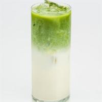 Matcha Royale (Classic) · Organic Milk  topped with Matcha  in Ice.