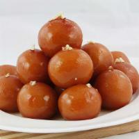 Gulab Jamun-2pcs · Dried milk pastries in a honey and cardamom and sugar syrup.