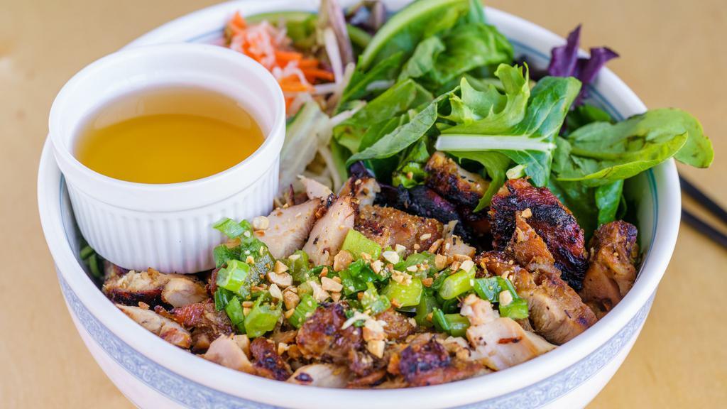 Co Nam's Famous Bowls · Vegetarian, Vegan, Gluten-Free. Vermicelli noodle, green leaf, scallion, daikon & carrot pickles, cucumber, beansprout, cashew, nước chấm.