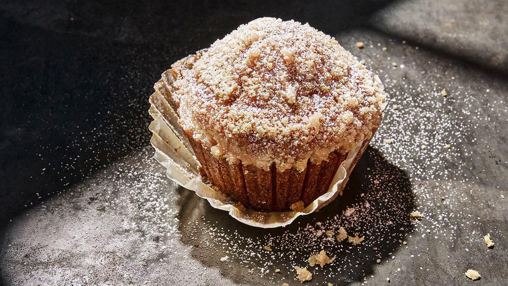 Pumpkin Muffin · 560 Cal. Made with real pumpkin and topped with streusel and powdered sugar. Allergens: Contains Wheat, Milk, Egg