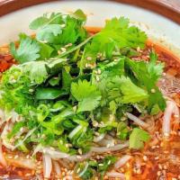 Spicy Beef Tan Tan Udon · *Popular Item!* Spicy Miso-Sesame with Ground Beef, Green Onions, Bean Sprouts, Cilantro, To...