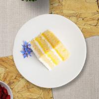 Limoncello Mascarpone Cake · Delicious slice of limoncello mascarpone cake.