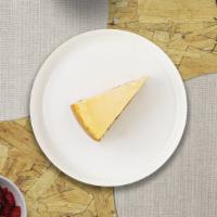 Cheesecake · Delicious slice of homemade cheesecake.