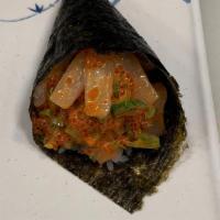 Spicy Scallop Hand Roll · 