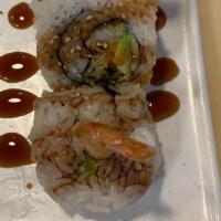 Shrimp Tempura Roll · Shrimp, avocado, cucumber and unagi sauce.