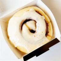Custom Cinnamon Roll · Choose frosting and toppings, price starts at posted price.