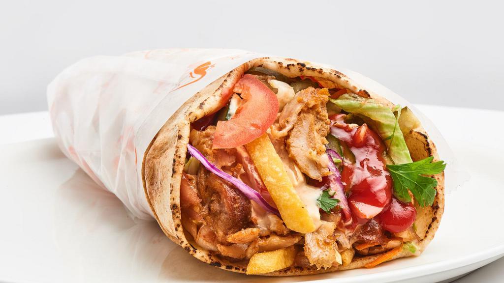 Chicken Shawarma Wrap · Delicious juicy chicken shawarma wrap with mixed vegetables.