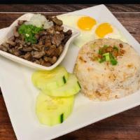 Sisig Silog · SISIG + SInangag + itLOG (our signature pork sisig + garlic rice + fried eggs)