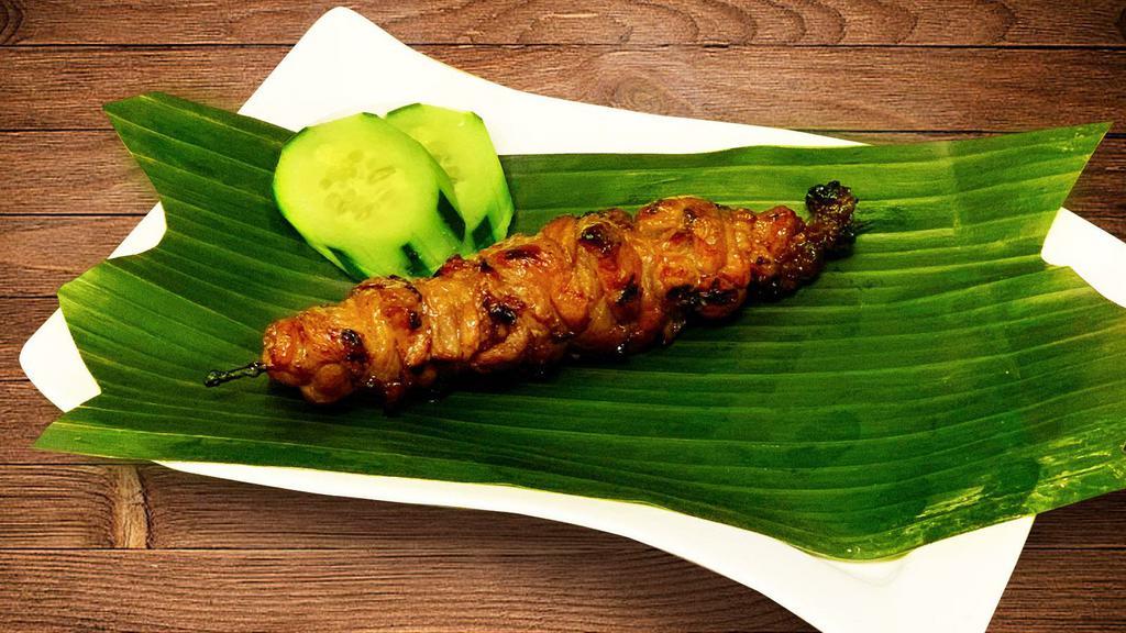Pork BBQ (3 pcs) · Grilled skewered pork with sweet and tangy Filipino style basting sauce.