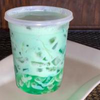 Family Size Buko Pandan Salad · Sharing size shredded coconut, pandan flavored jello in sweet whipped cream