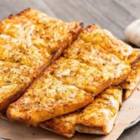 Mozzarella Garlic Bread · Mary’s favorites. Sourdough covered with garlic butter, oregano, paprika, and Mozzarella, me...