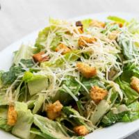 Caesar Salad · Fresh romaine lettuce, sourdough croutons and shredded Parmesan tossed with our caesar dress...
