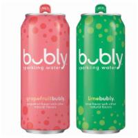 Bubly Sparkling Water -16oz Can · Bubly sparkling water pairs crisp, sparkling water with natural fruit flavors to provide a d...