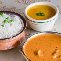 Chicken Tikka Masala · Boneless chicken breast delicately spiced, grilled in a clay oven, and cooked with a creamy ...