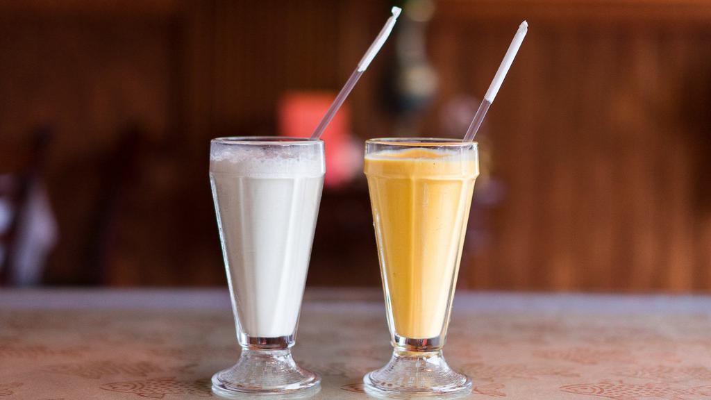 Lassi · A popular yogurt smoothie drink. Choice of mango, sweet or salted.