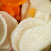 Pickled Radish · 8oz Of Sweet And Sour Radish With Carrots