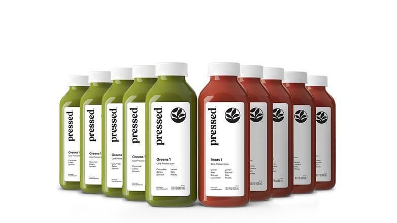 Midday Reboot | Cold Pressed Juice Pack · Whether you’ve got a busy schedule or you’re just not a big veggie fan, getting the nourishment your body craves is not always easy. Sneak more nutrients into your daily routine by drinking one Greens 1 & one Roots 1 between meals each day - two of our vitamin-rich blends. With these two cold-pressed powerhouses at the ready, incorporating high-quality nutrition into your day is easier than ever.