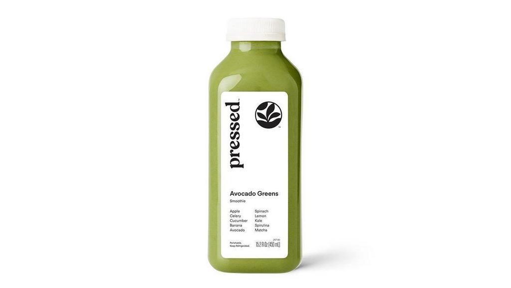 Avocado Smoothie W/ Greens · Expertly blended and ready to go, this clean and simple recipe is packed with power greens like spinach, kale, and spirulina, mixed with banana, avocado, and matcha for a creamy-smooth taste.