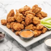 Boneless Wings (20-Pc Party Pack) · 20 boneless chicken wings tossed in your choice of sauce.