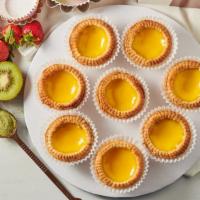 Egg Tarts (8 pcs.) · Puff pastry crust tart, filled with egg and milk pudding.
**contains peanuts**