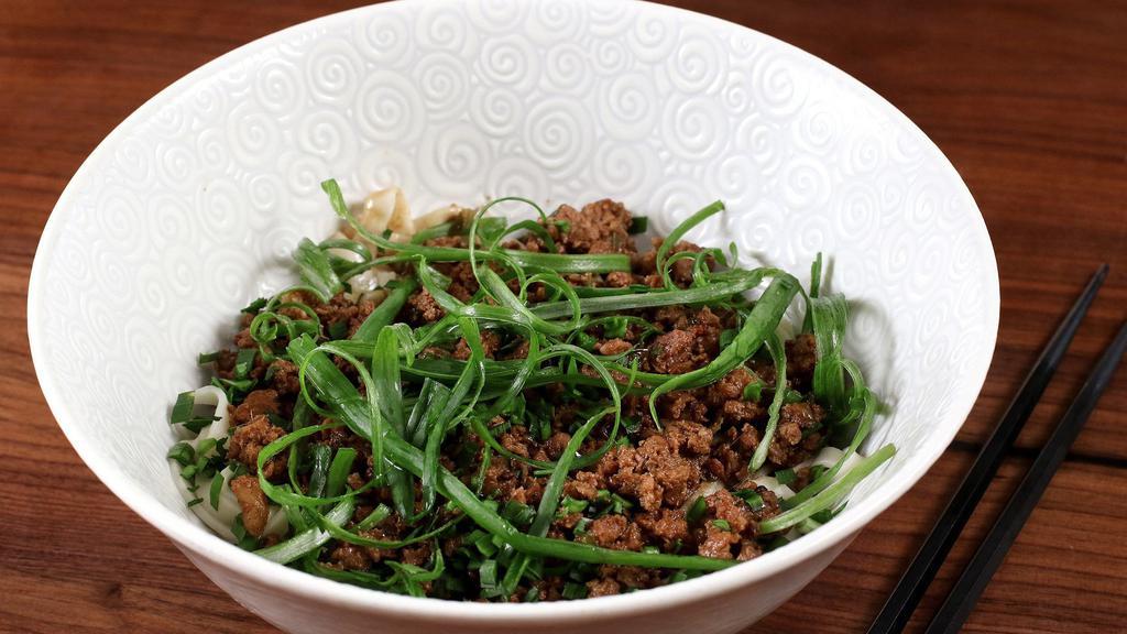 Beijing Noodles · Pork, green onion, garlic, ginger, and soybean paste.