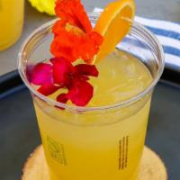 Tepache · Fermented pineapple juice with a splash of sparkling water