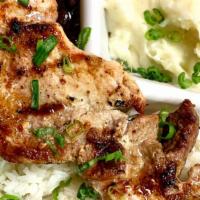 Pork Loin (Family) · 4 Skewers of Grilled Pork Loin, White Rice, Black Beans, Mashed Potatoes, Mixed Green Salad ...