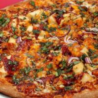 Baja 1000 Pizza (Large) · Grilled chicken, black beans and salsa, black olives, red onions, vine ripe tomatoes, jalape...