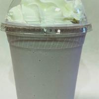 Taro · It comes with black pearl and whipped cream. It's a 16oz cup.