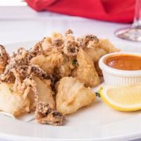 Calamari Fritti · Deep fried fresh calamari served with house made marinara sauce