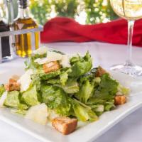 Caesar Salad · Romaine lettuce, tossed in Caesar dressing, parmesan cheese, and croutons