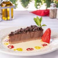 Cioccolato · creamy chocolate ice cream on a layer of chocolate cheesecake, topped with fudge and covered...