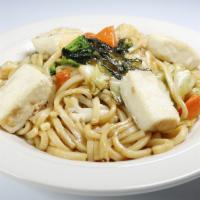 SU3. Vegetable Yaki Udon · Stir fried udon with mixed vegetable.