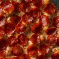 Pepperoni Pizza · Classic Pepperoni on zesty red sauce. Personal: 160-220 cal., small: 210-300 cal., medium: 2...