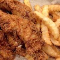 Chicken Tenders · served with ranch or blue cheese dressing with carrots & celery. Sauces available: Plain, BB...