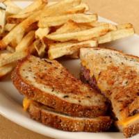 Bill's Patty Melt · Hamburger patty between two pieces of melted American cheese on grilled rye bread.