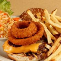 Chantastic · Named after CBS Channel 5 TV personality Lisa Chan. An American cheeseburger topped with two...
