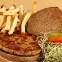 Veggie Burger · Veggie. Served with sprouts.