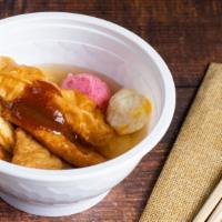 Oden おでん · Clean dashi soup based nabe cooked fishcakes, spicy miso paste.