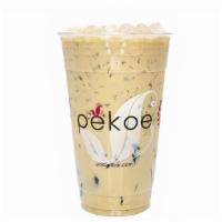 Black Dragon · Premium black roasted oolong tea with pekoe milk cream. Topped with silky grass jelly. For a...
