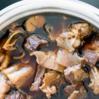 Beef Brisket w/ Lotus Root* or Daikon*** Pot 蓮藕或蘿蔔牛腩煲（一食） · The Classic Cantonese Style Braised Beef Brisket Pot. Please note that this is NOT hot pot s...